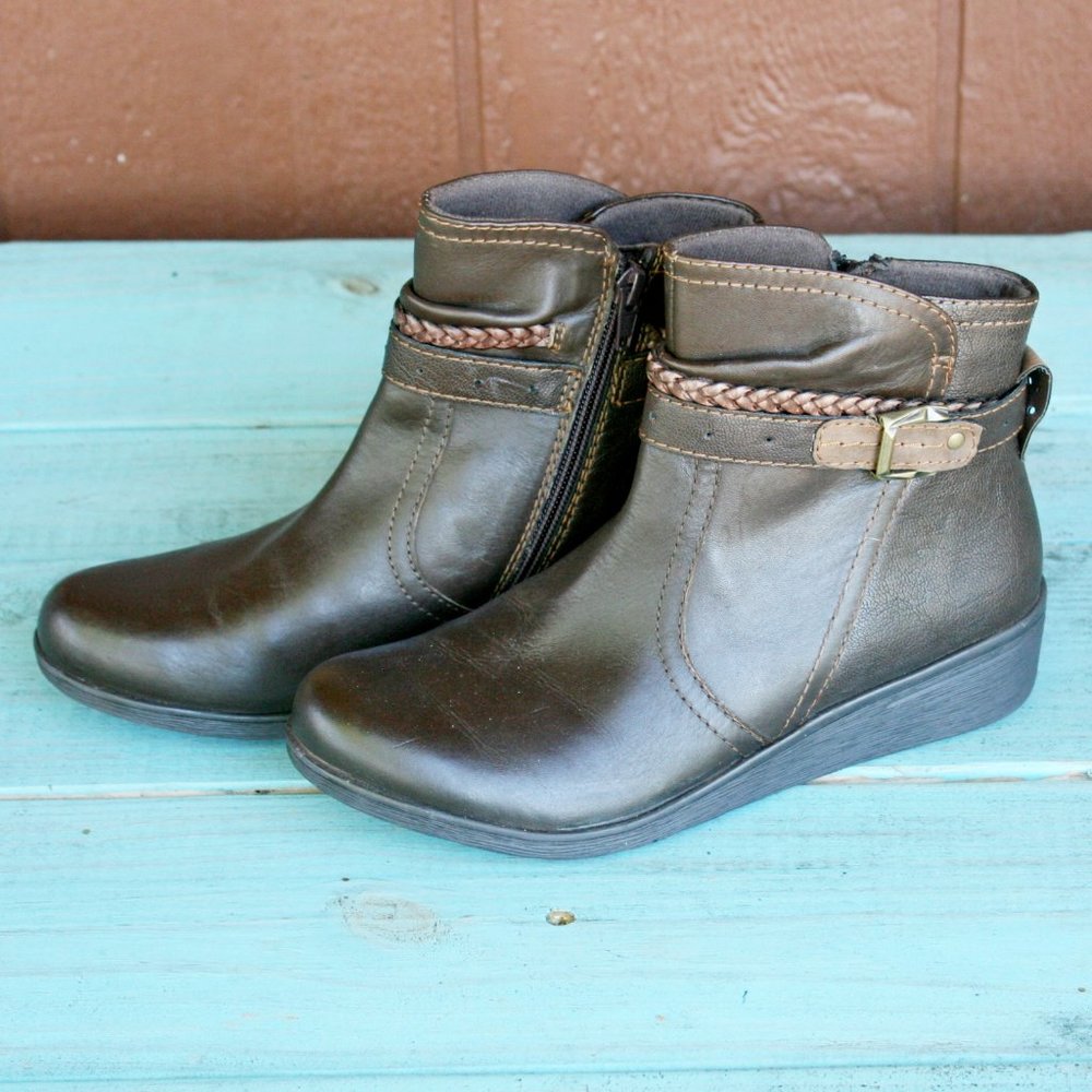 Earth Origins Jane Zula Leather Ankle Boots Size 7
